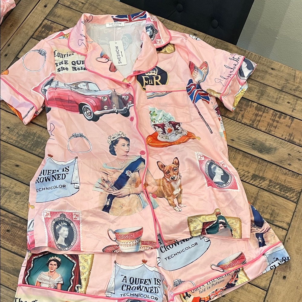 Pink Queen Pajamas Set - NWT adult small